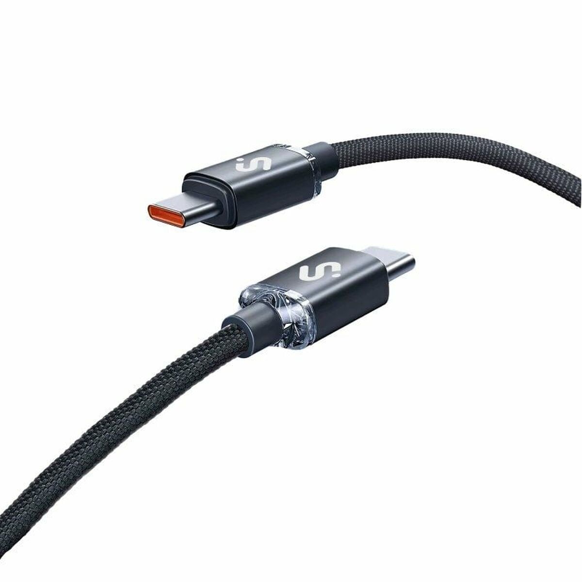 USB-C to USB-C Cable Subblim SUBCAB-C06002 2 m Black