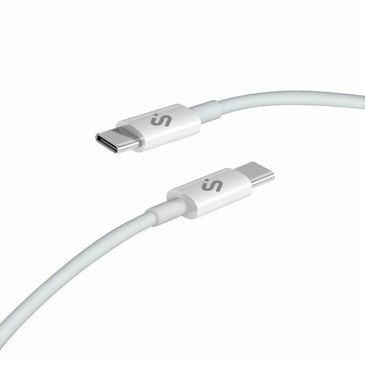 USB-C to USB-C Cable Subblim SUBCAB-C10010 1 m White Black
