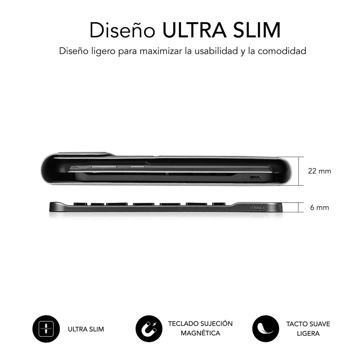 Tablet cover Subblim SUBKT3-BTL320 Spanish Qwerty