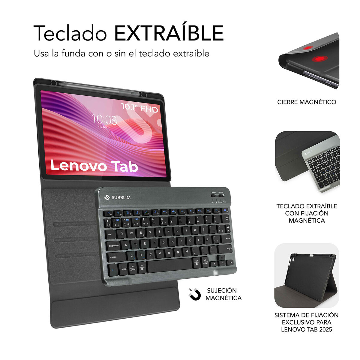 Tablet cover Subblim SUBKT3-BTL320 Spanish Qwerty