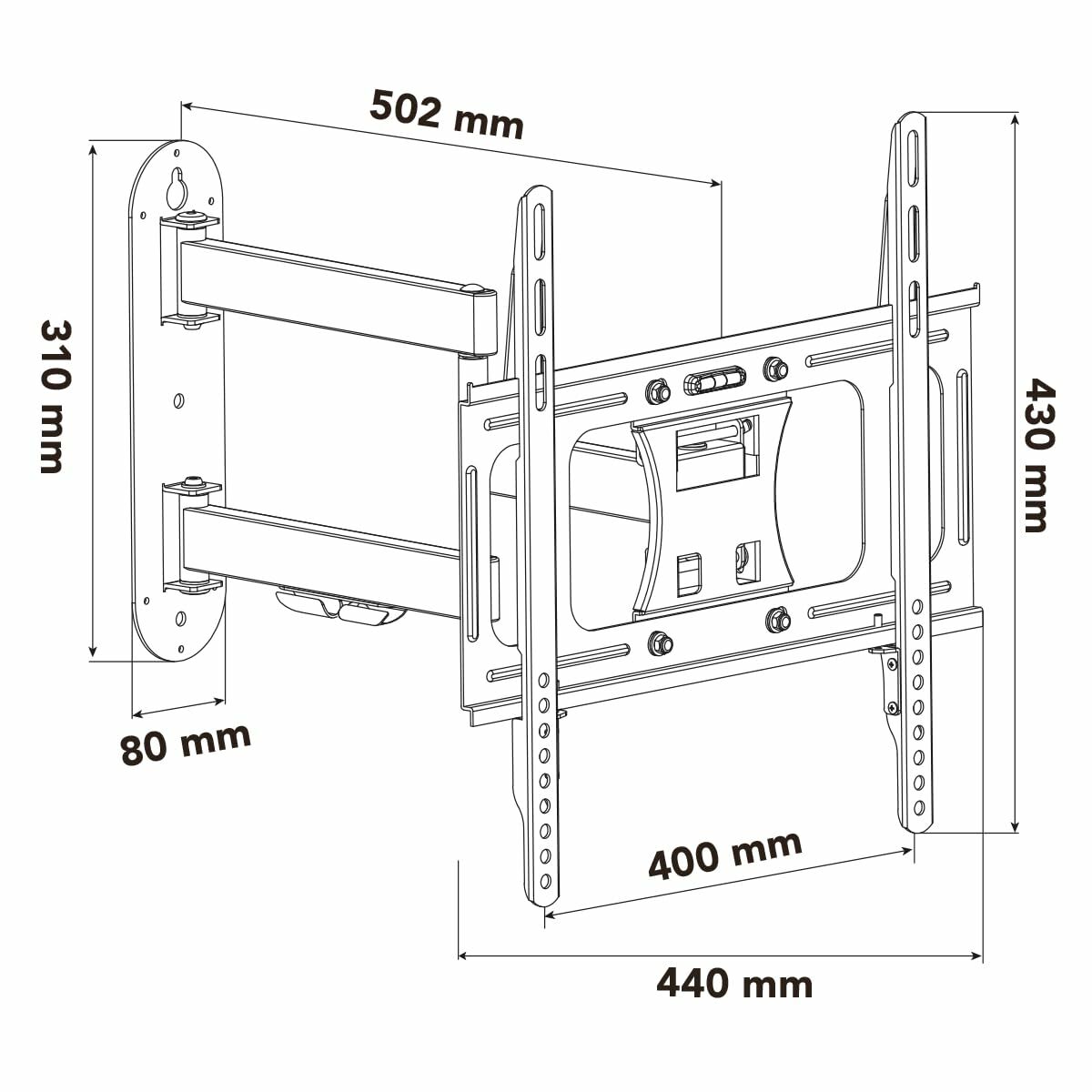 Wall Bracket Nox-Xtreme NXLITEWALLFLEX 55″