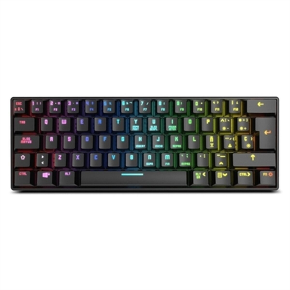 Gaming Keyboard Krom Kluster Black Spanish Qwerty Gaming Keyboard Krom Kluster Black Spanish Qwerty