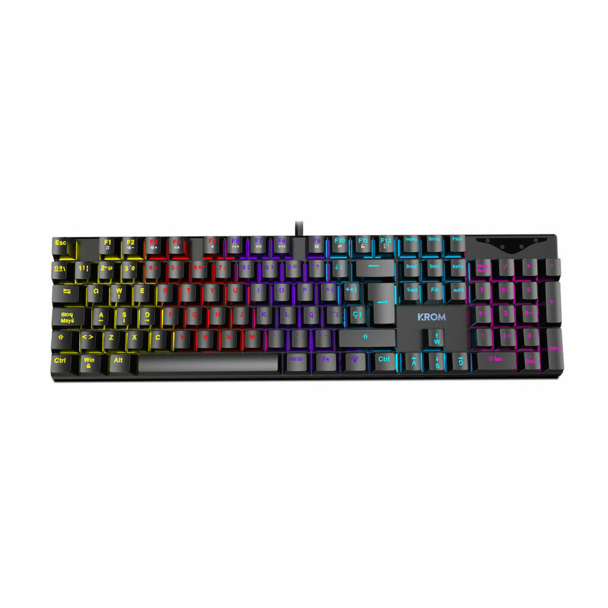 Gaming Keyboard Krom Kasic Black Qwerty US Gaming Keyboard Krom Kasic Black Qwerty US
