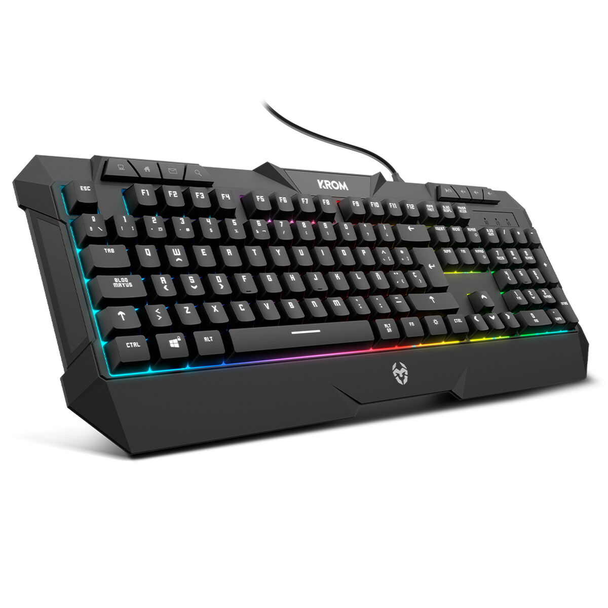 Keyboard with Gaming Mouse Krom Kunai Spanish Qwerty