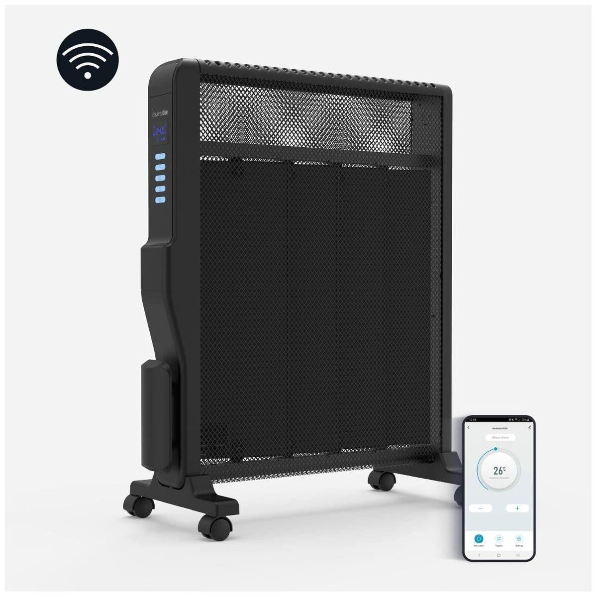 Radiator Universal Blue 4020B UCRM9004 Black 2000 W Radiator Universal Blue 4020B UCRM9004 Black 2000 W