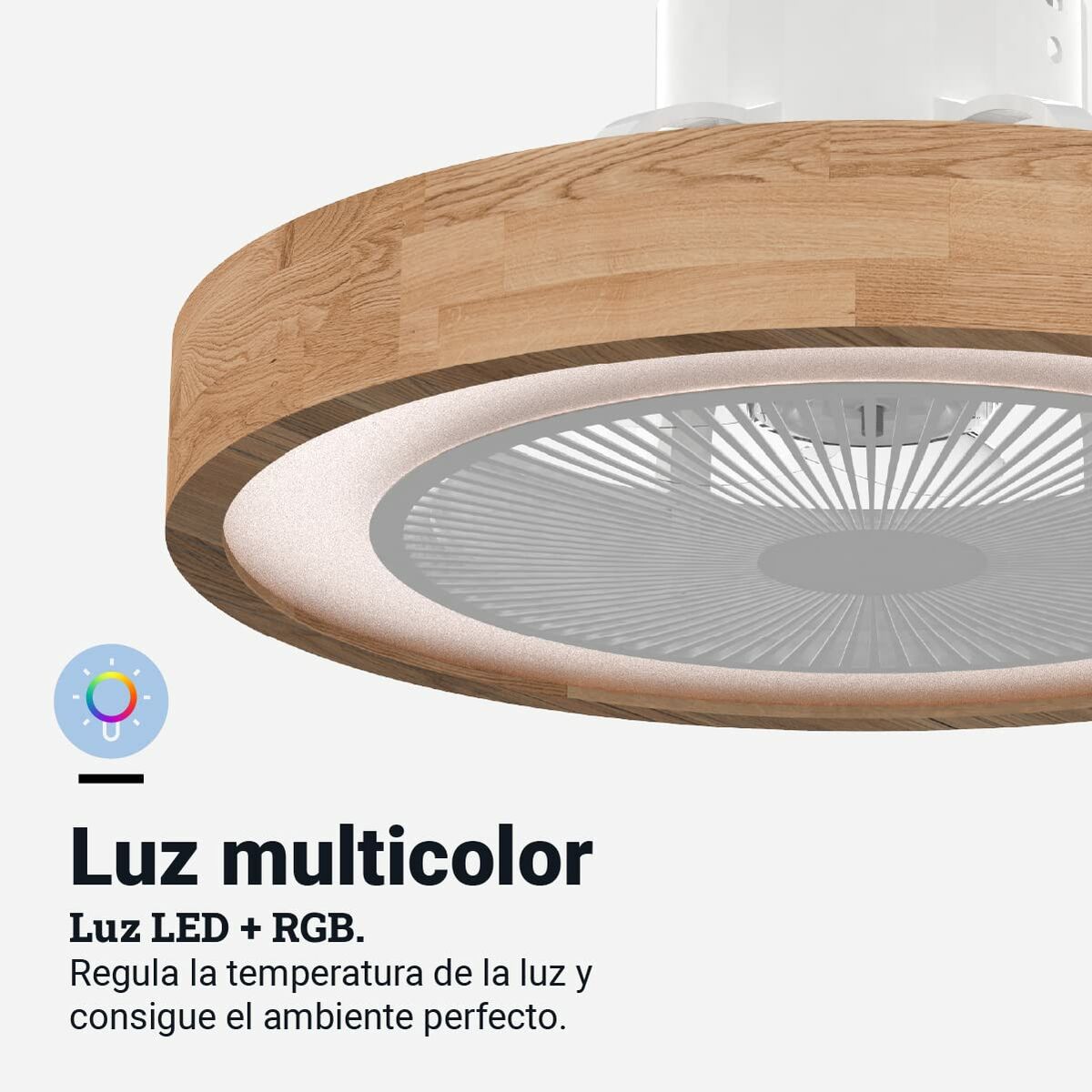 Ceiling Fan Universal Blue 2001-UVT1343 White Wood 70 W