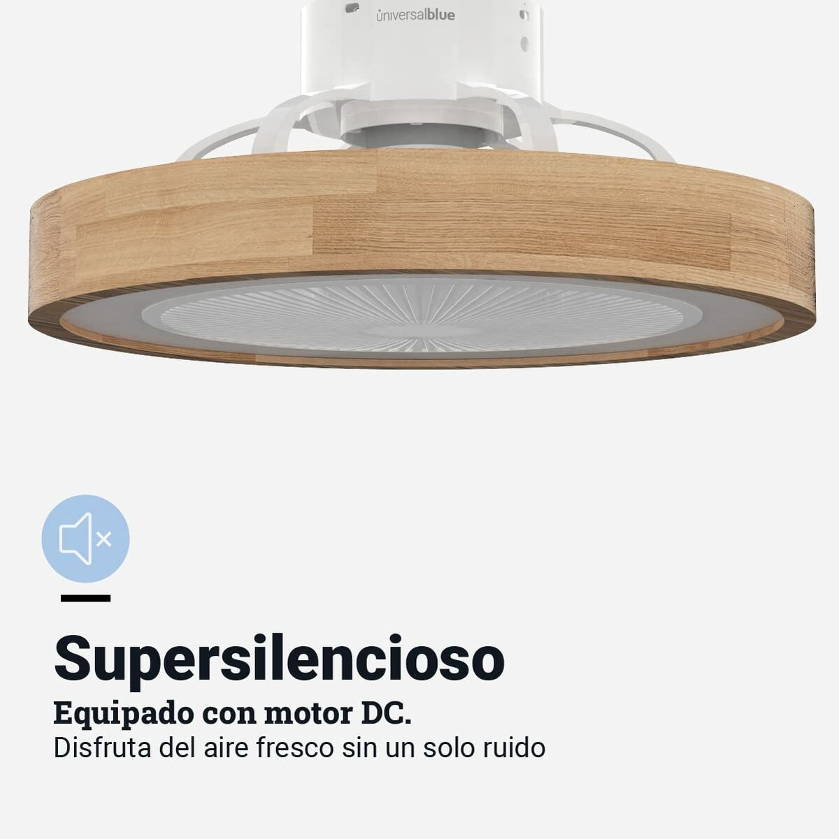 Ceiling Fan Universal Blue 2001-UVT1343 White Wood 70 W