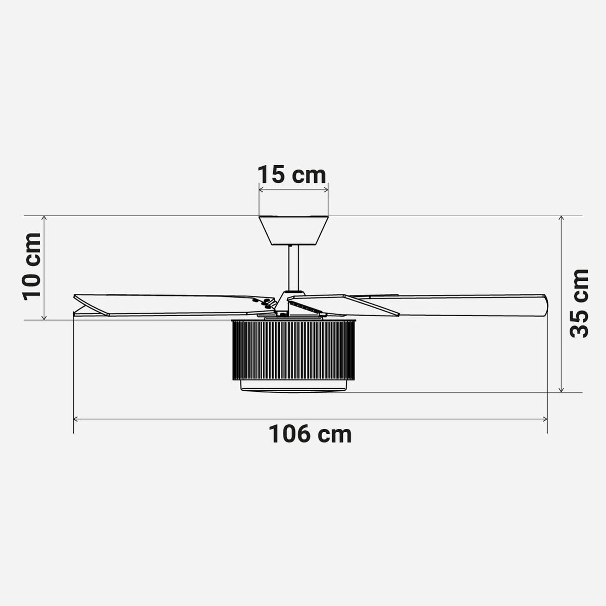 Ceiling Fan Universal Blue 2009-UVT1349-23 White Wood 35 W
