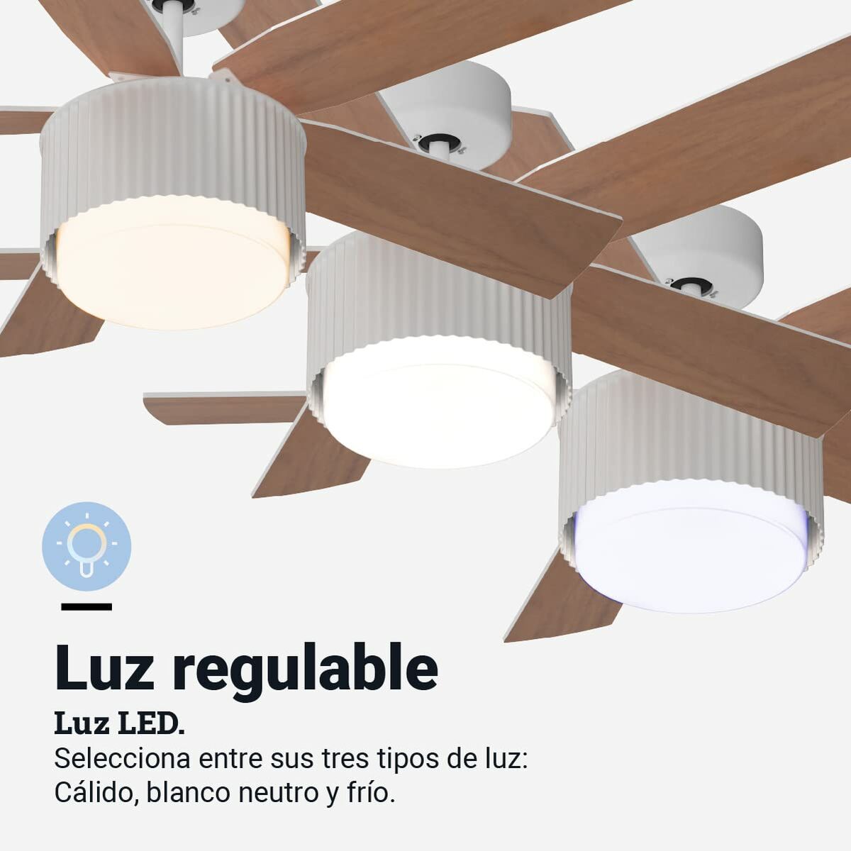 Ceiling Fan Universal Blue 2009-UVT1349-23 White Wood 35 W