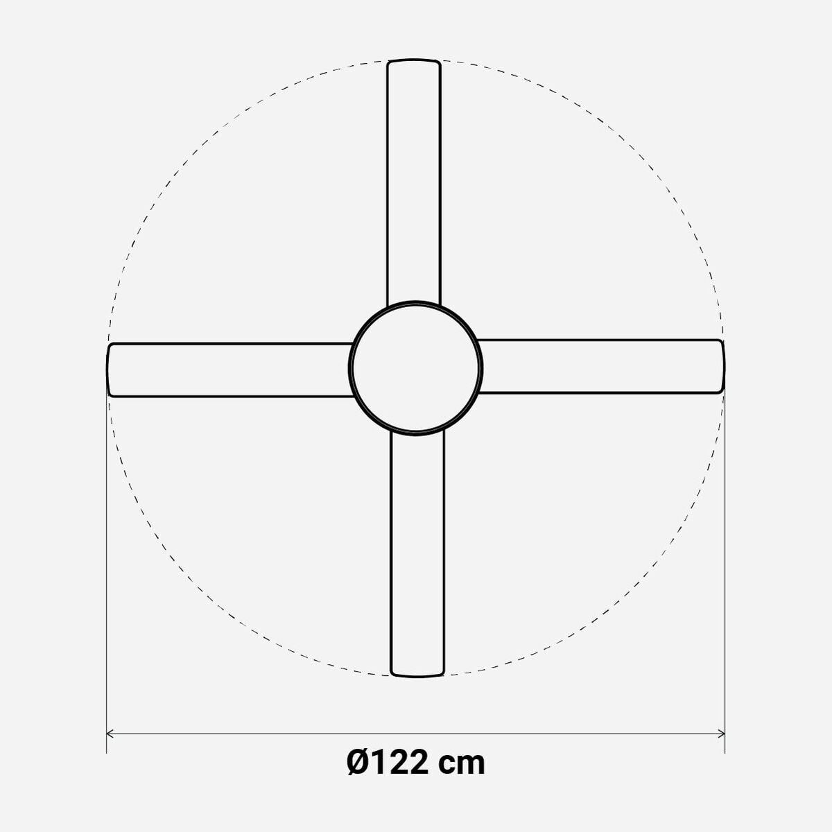 Ceiling Fan Universal Blue 2013-UVT1353 White 55 W