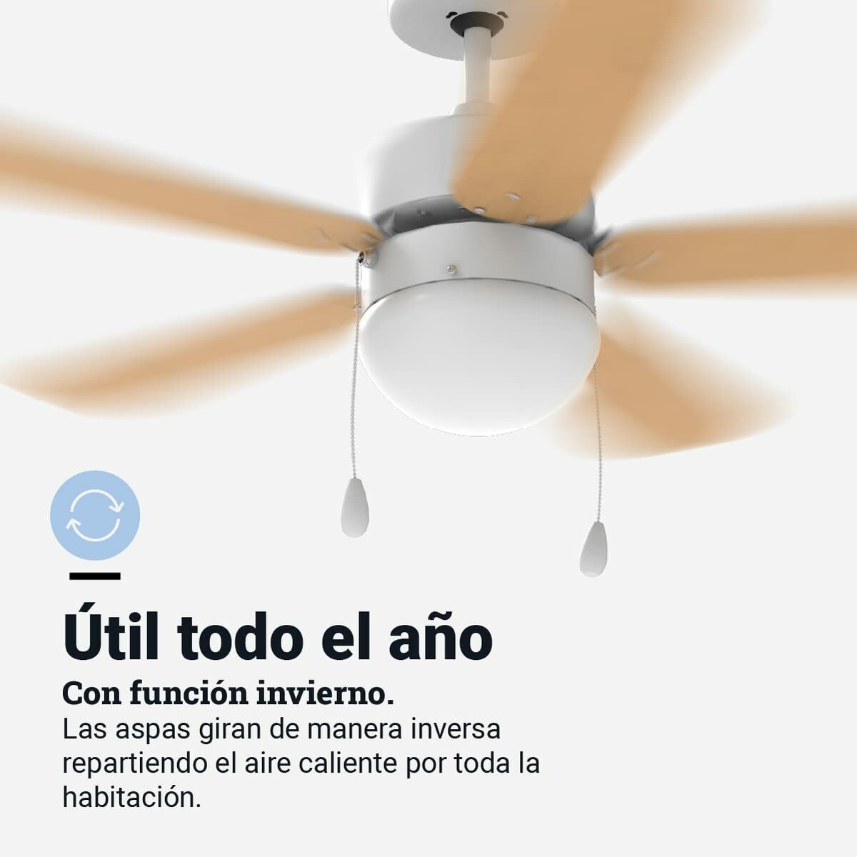 Ceiling Fan Universal Blue 2015-UVT1355-23 White 50 W