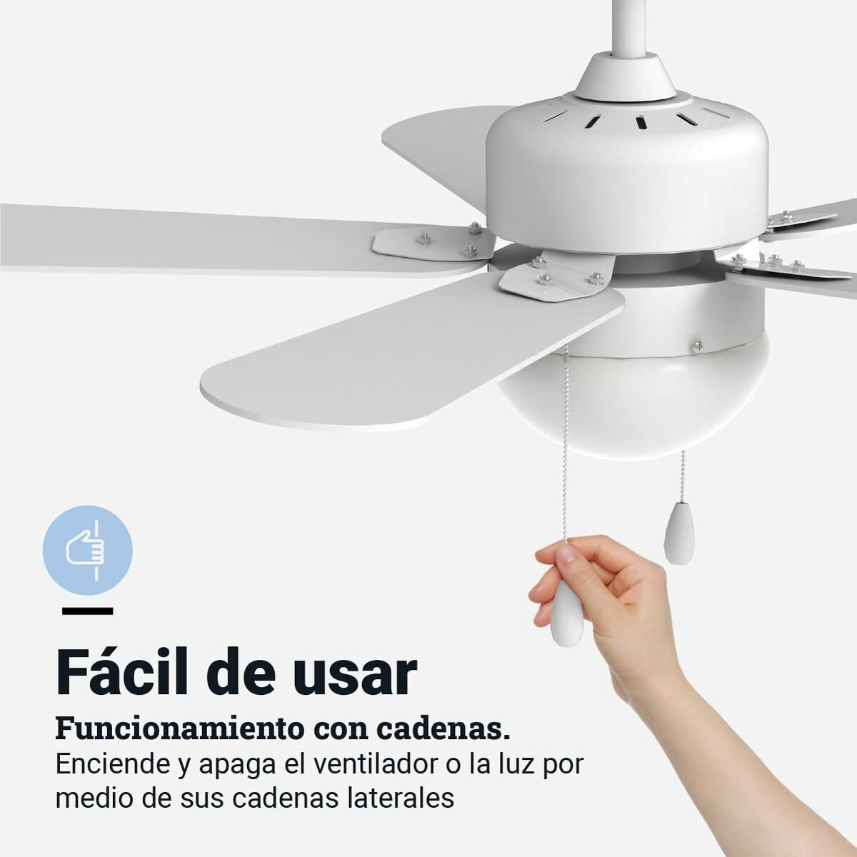 Ceiling Fan Universal Blue 2015-UVT1355-23 White 50 W