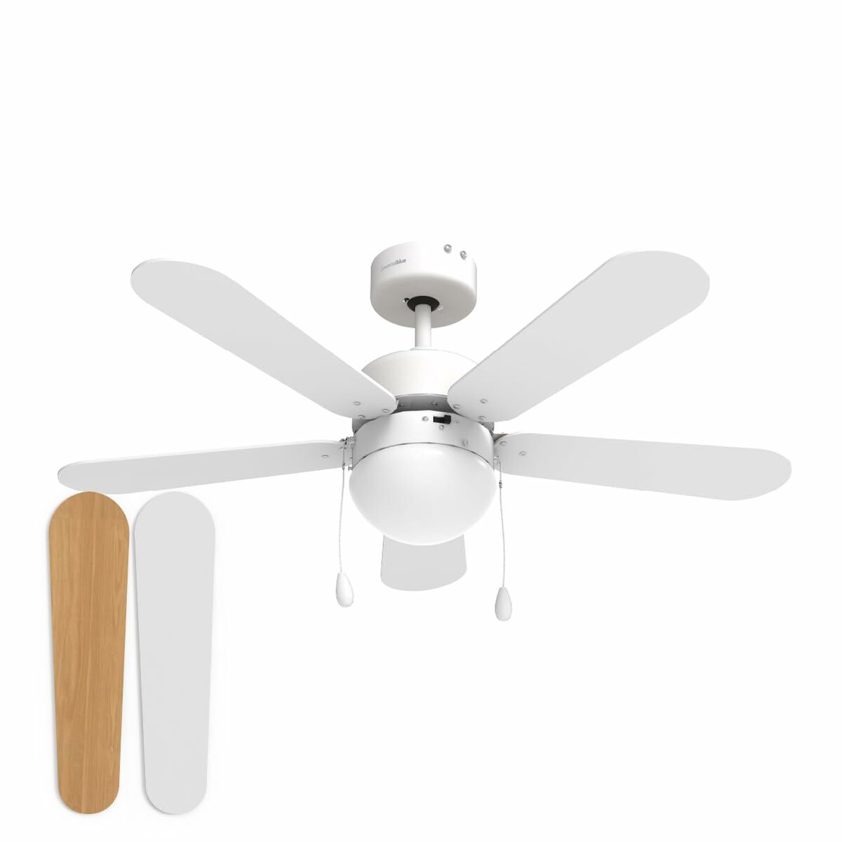 Ceiling Fan Universal Blue 2015-UVT1355-23 White 50 W