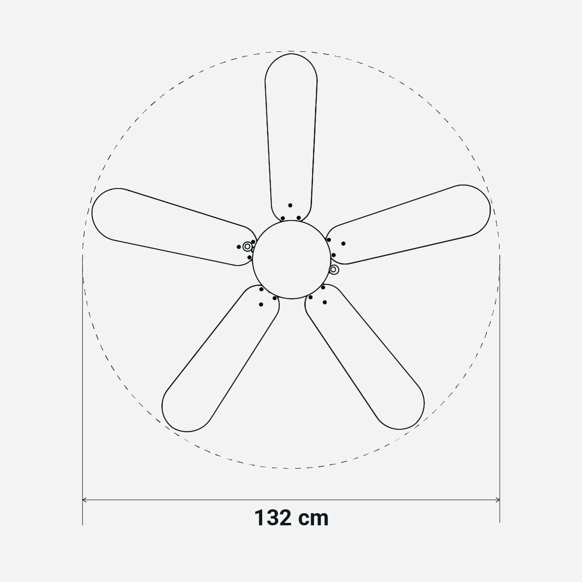 Ceiling Fan Universal Blue 2017-UVT1357  132 cm