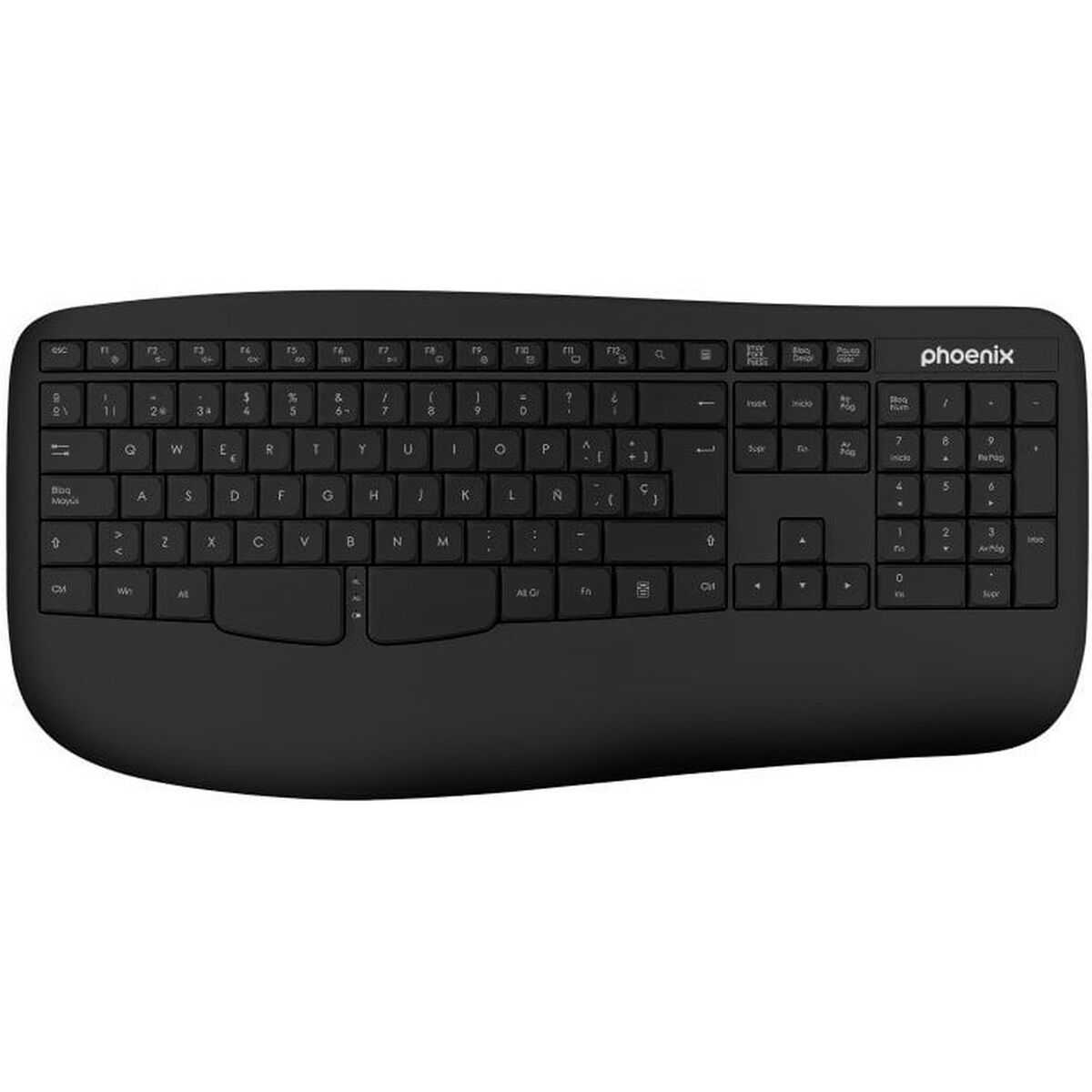 Wireless Keyboard Phoenix K201 Black Spanish Qwerty Wireless Keyboard Phoenix K201 Black Spanish Qwerty