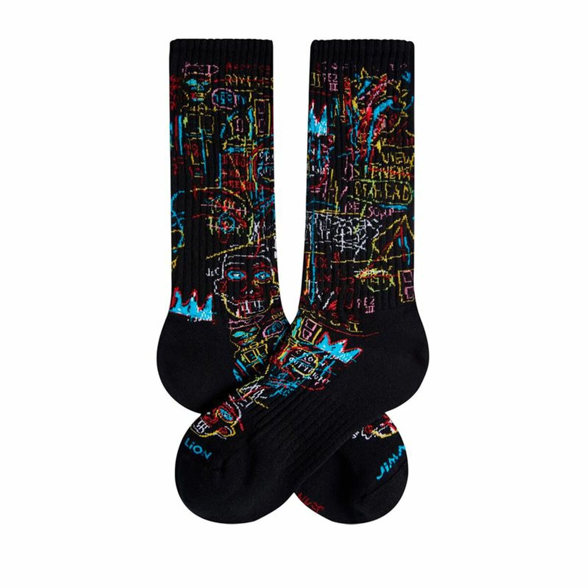 Socks Jimmy Lion Basquiat Kings Of Black 41-46 Socks Jimmy Lion Basquiat Kings Of Black 41-46