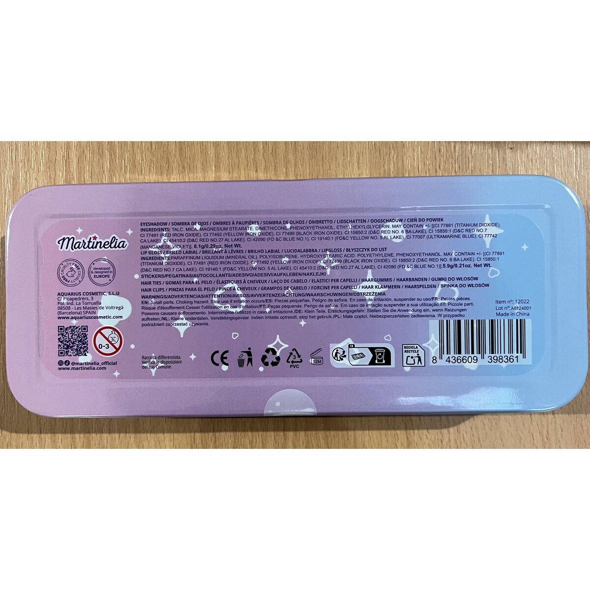 Children’s Make-up Set Martinelia Little Unicorn 22,5 x 9,5 x 4,5 cm
