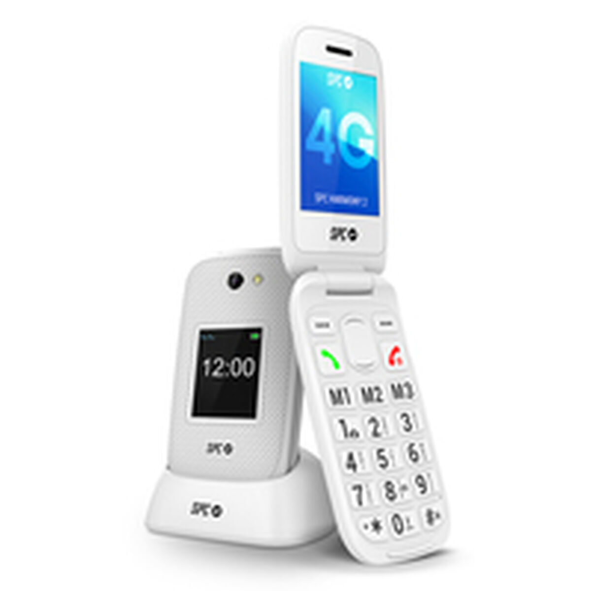Mobile telephone for older adults SPC 2337B White 128 GB 2,8″