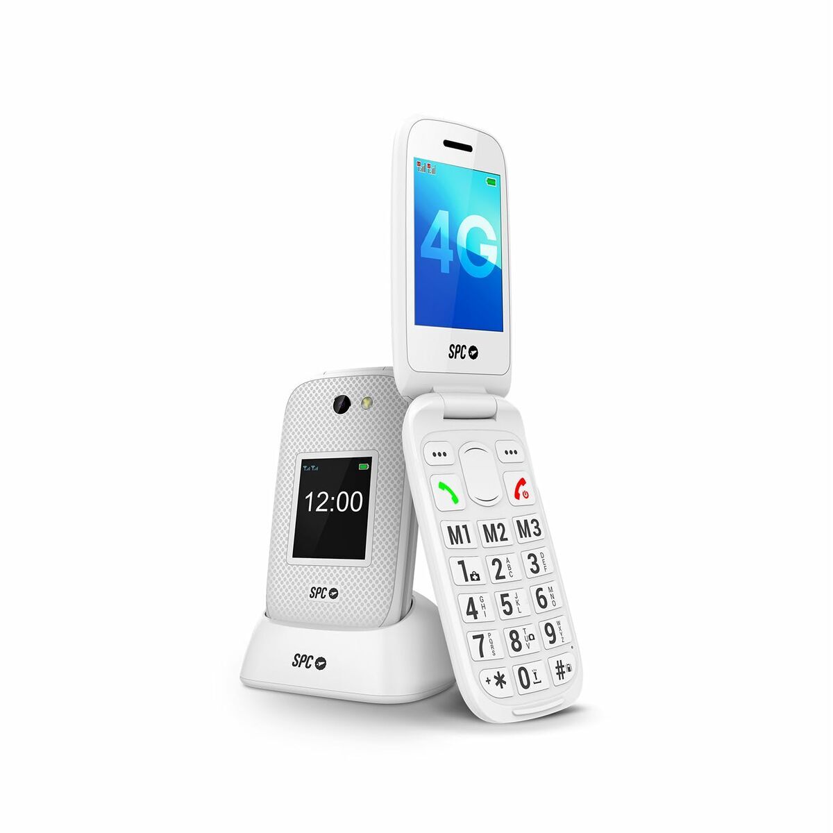 Mobile telephone for older adults SPC 2337B White 128 GB 2,8″