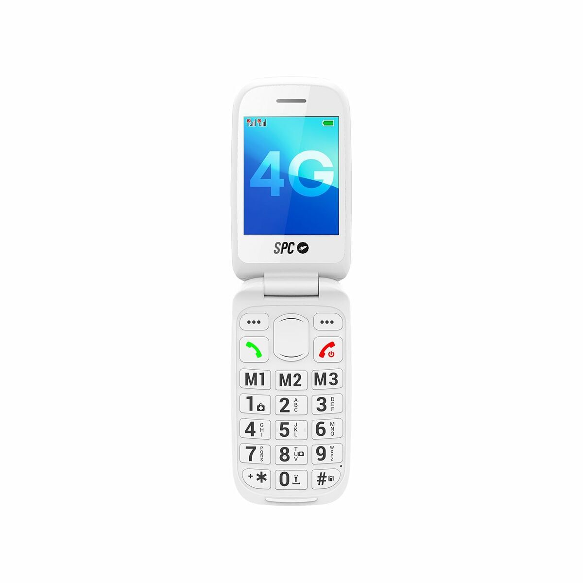 Mobile telephone for older adults SPC 2337B White 128 GB 2,8″