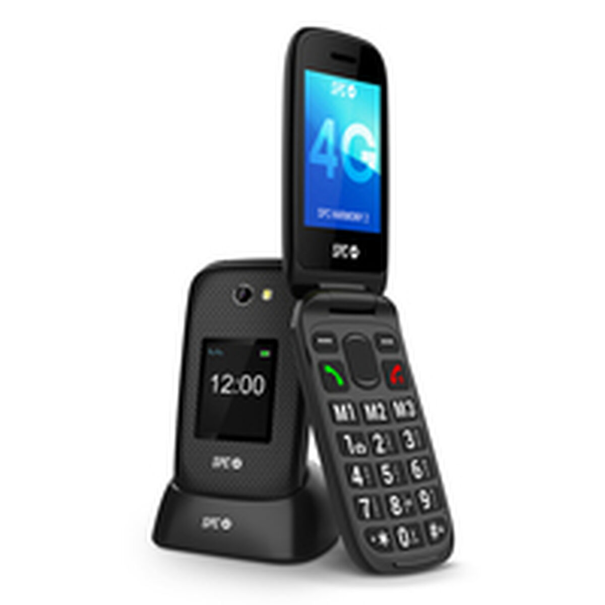 Mobile telephone for older adults SPC 2337N Black 128 GB 2,8″