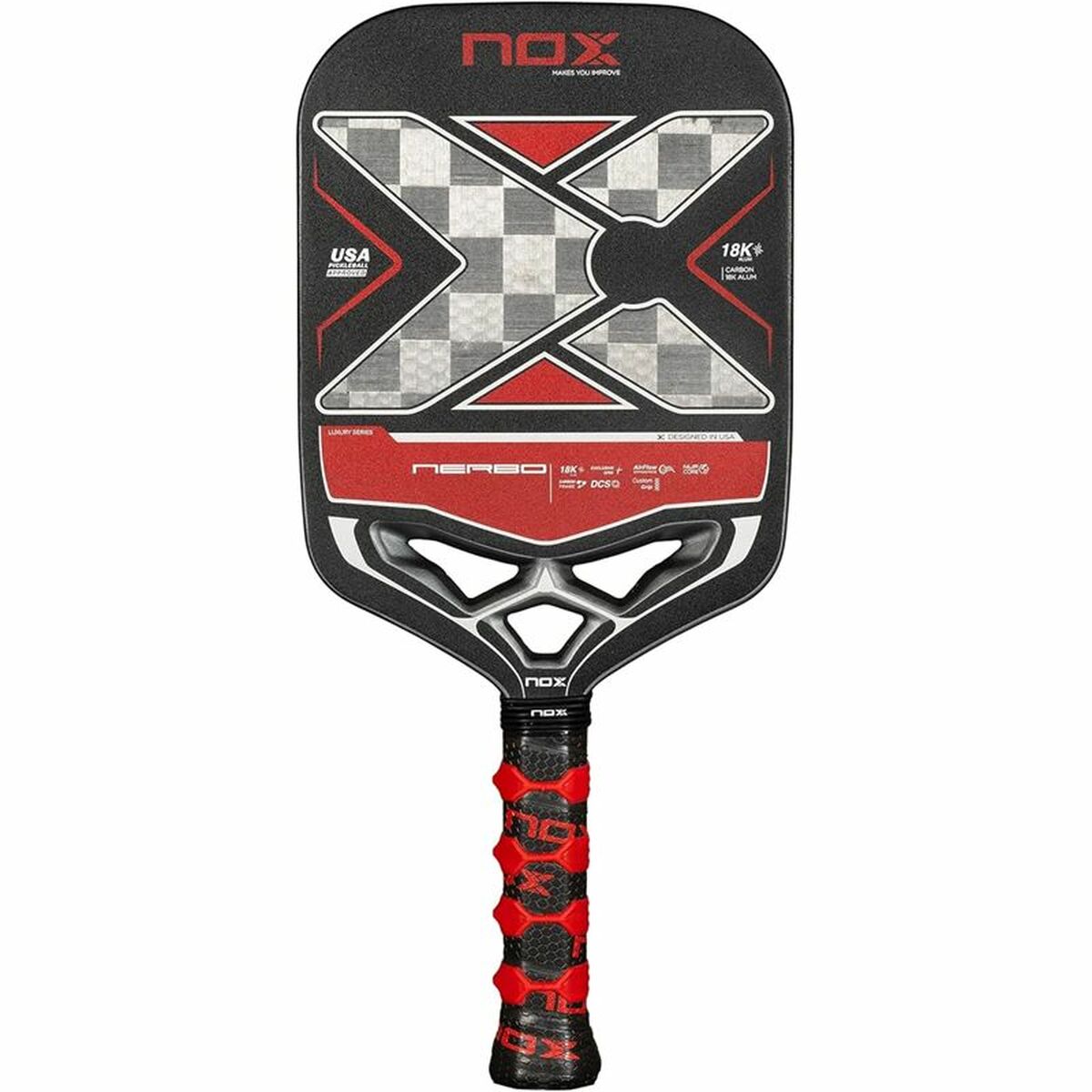 Pickleball Paddle Nox Nerbo Black Carbon fibre Pickleball Paddle Nox Nerbo Black Carbon fibre