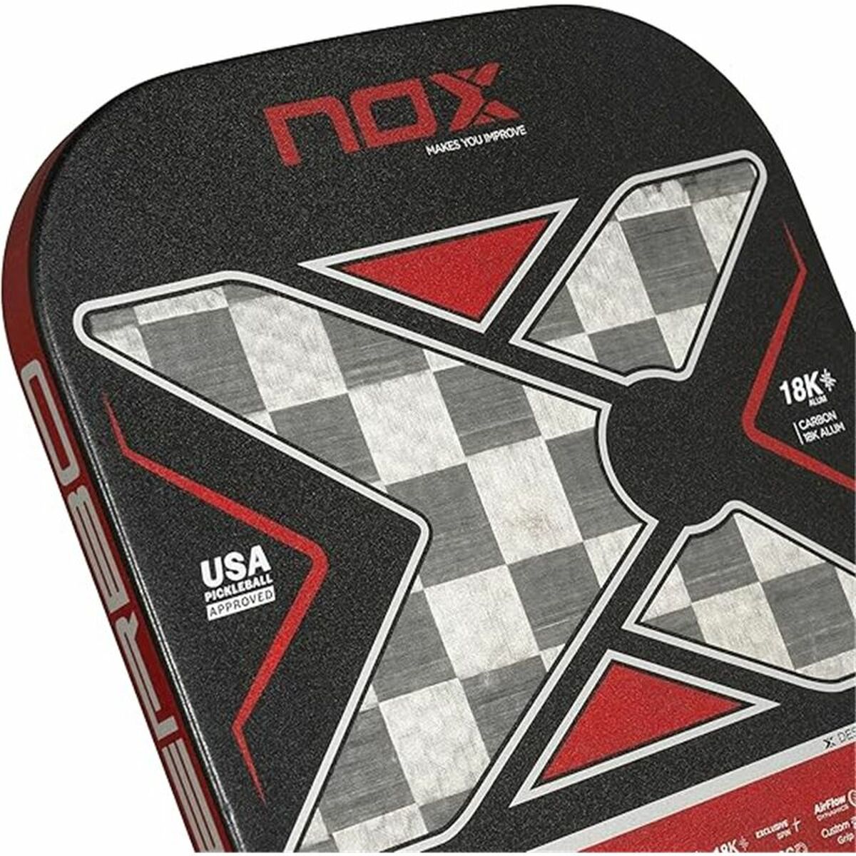 Pickleball Paddle Nox Nerbo Black Carbon fibre