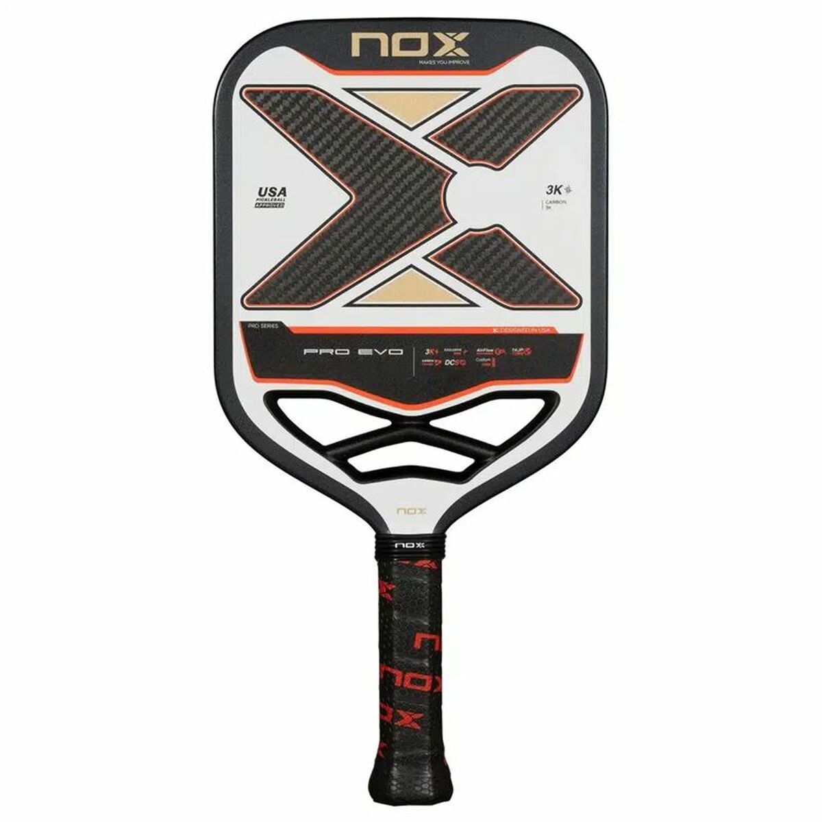 Pickleball Paddle Nox Nox Pro Evo Beige Carbon fibre