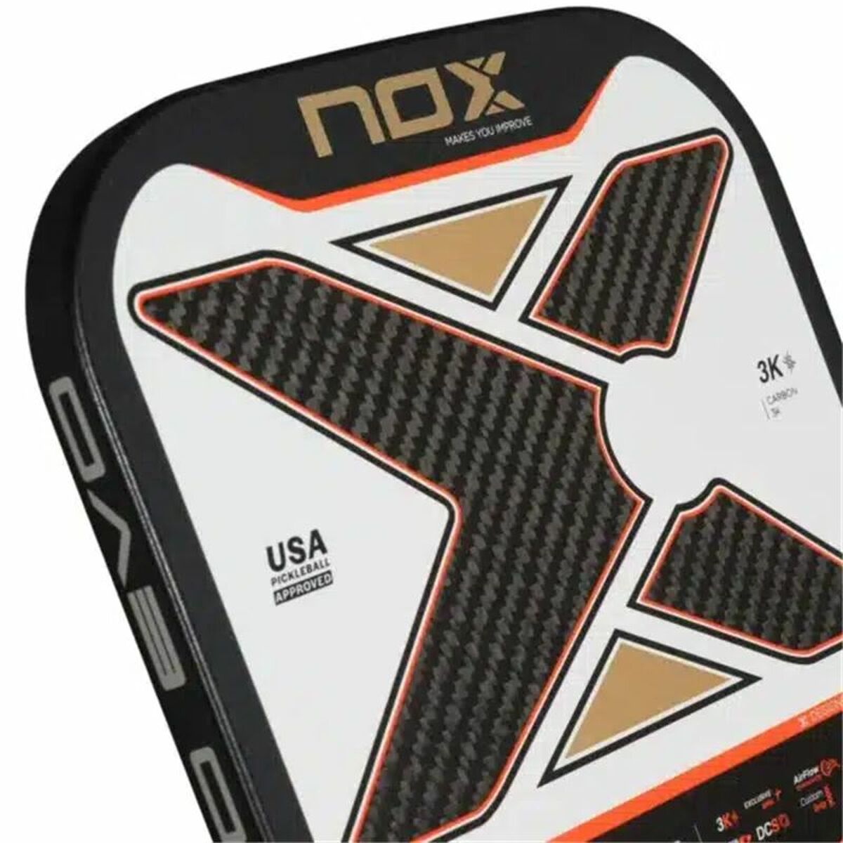Pickleball Paddle Nox Nox Pro Evo Beige Carbon fibre