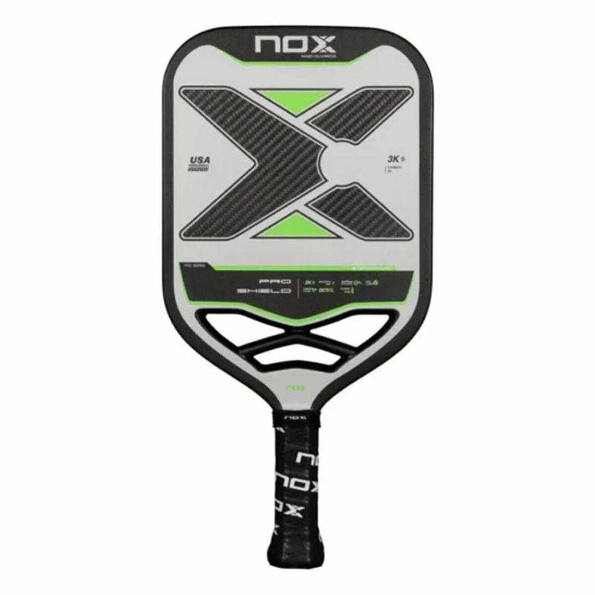 Pickleball Paddle Nox Nox Pro Shield Black Carbon fibre Pickleball Paddle Nox Nox Pro Shield Black Carbon fibre
