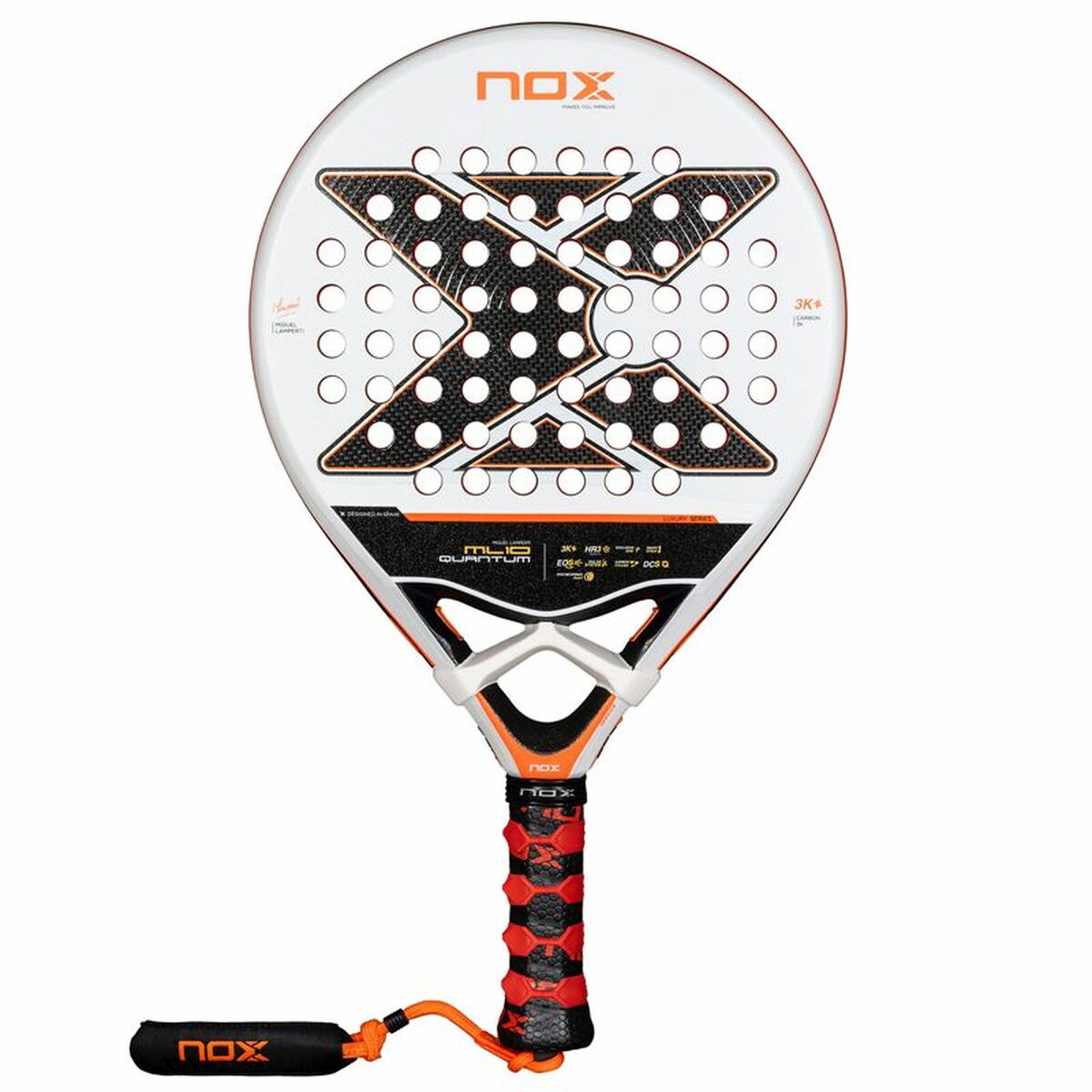 Padel Racket Nox ML10 Quantum 3K White Carbon fibre Padel Racket Nox ML10 Quantum 3K White Carbon fibre