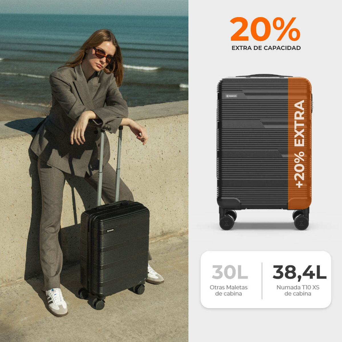 Set of suitcases Numada Black (3 Pieces)