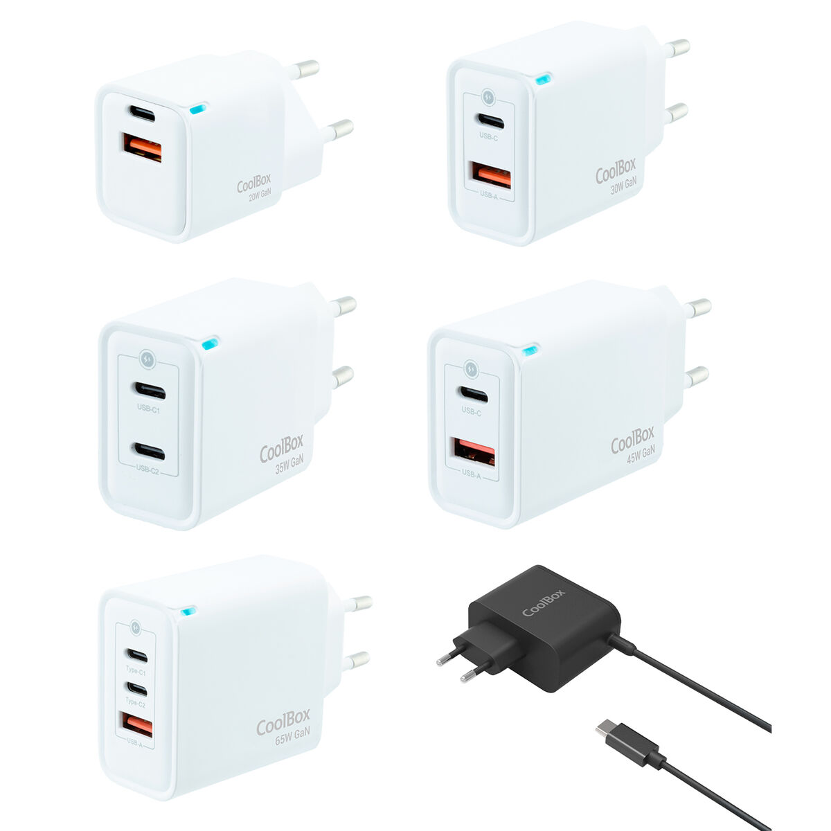 Wall Charger CoolBox COO-PACK-GAN