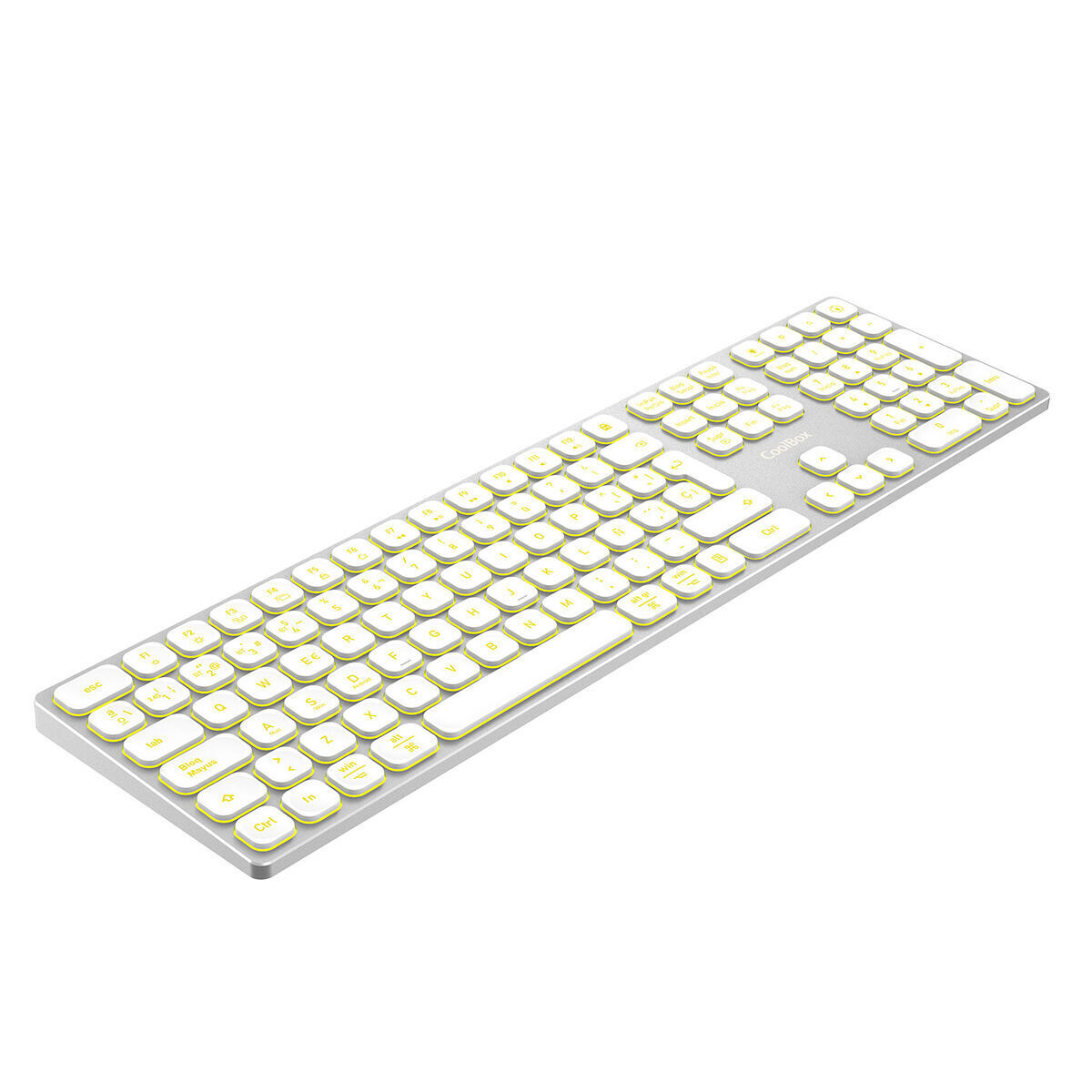 Keyboard and Mouse CoolBox COO-TEW02-BKW White Keyboard and Mouse CoolBox COO-TEW02-BKW White