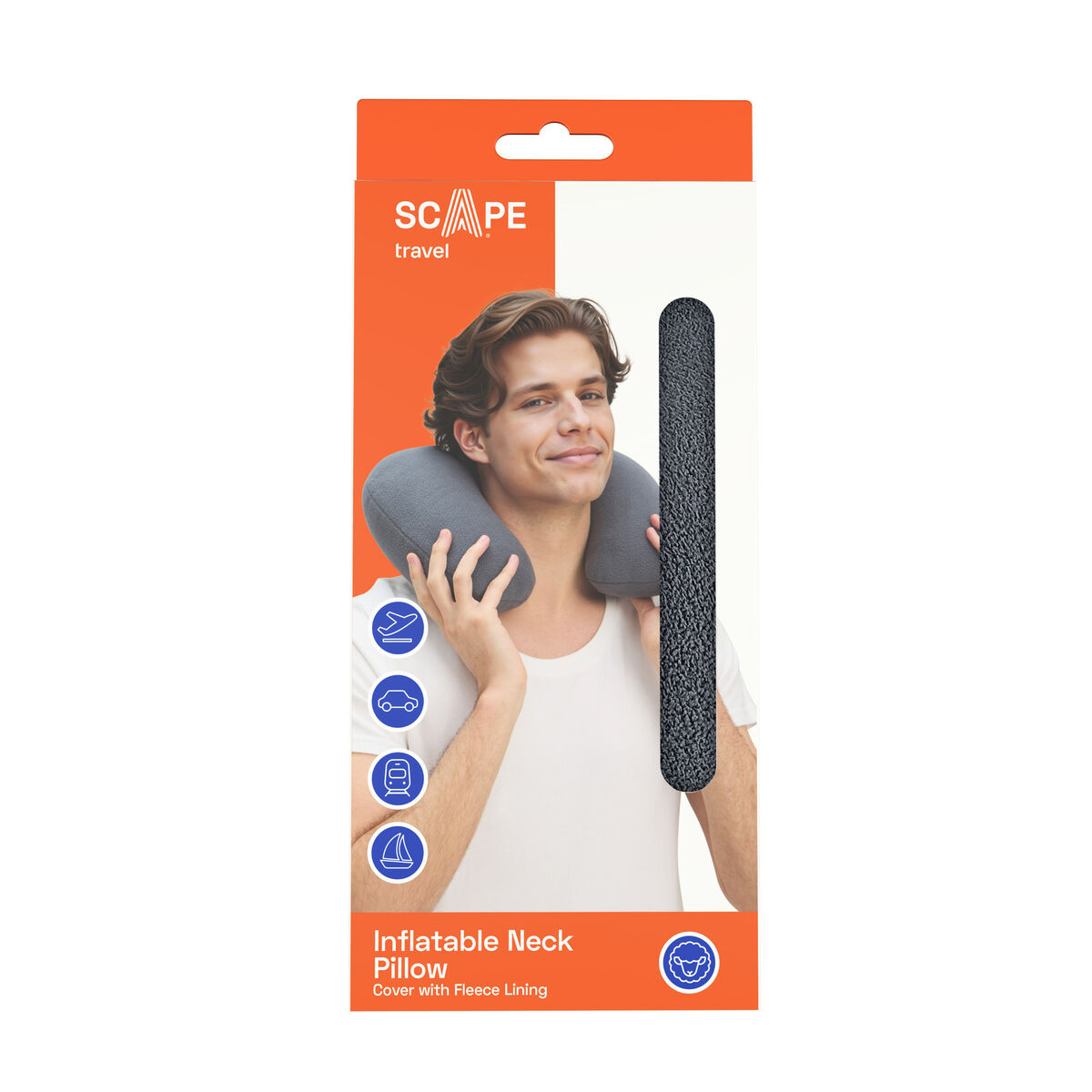 Neck Pillow Scape Travel Grey