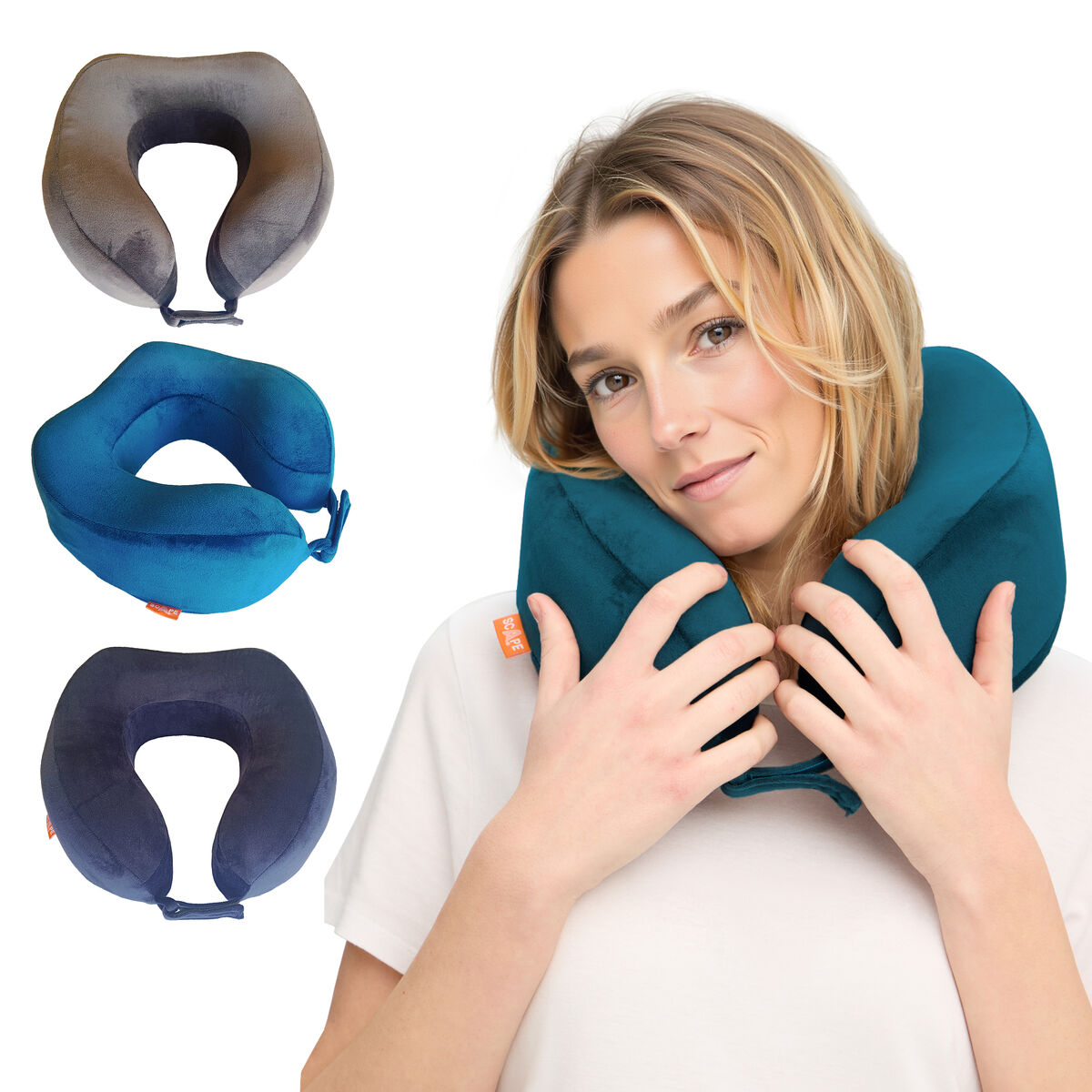 Travel pillow Scape Travel Blue Grey Travel pillow Scape Travel Blue Grey