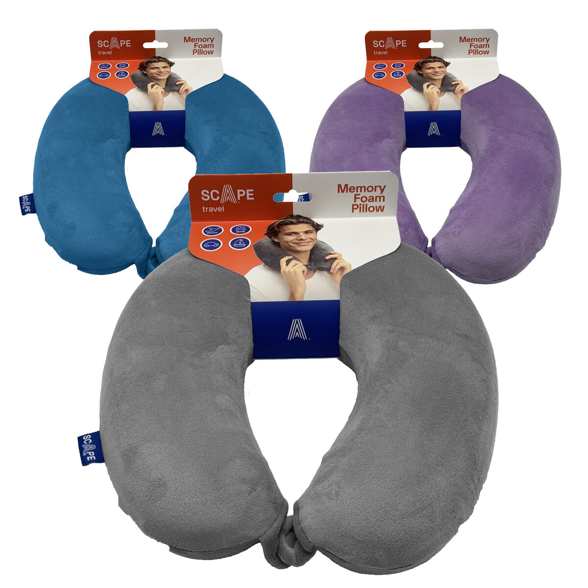 Travel pillow Scape Travel Blue Grey Lilac