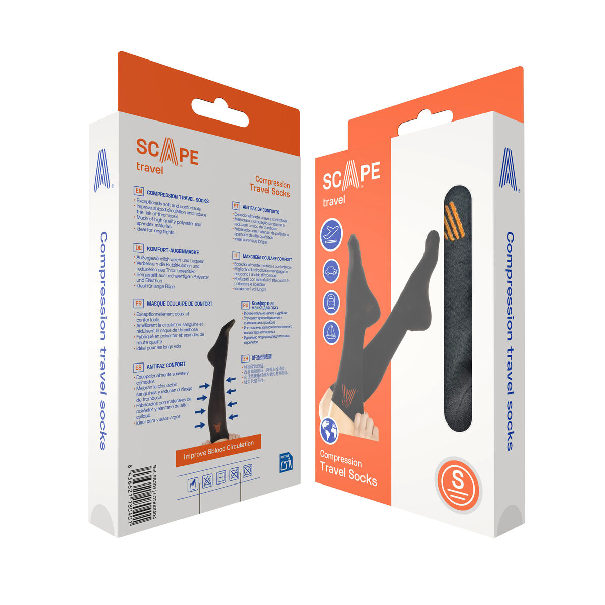 Compression Socks Scape Travel Black