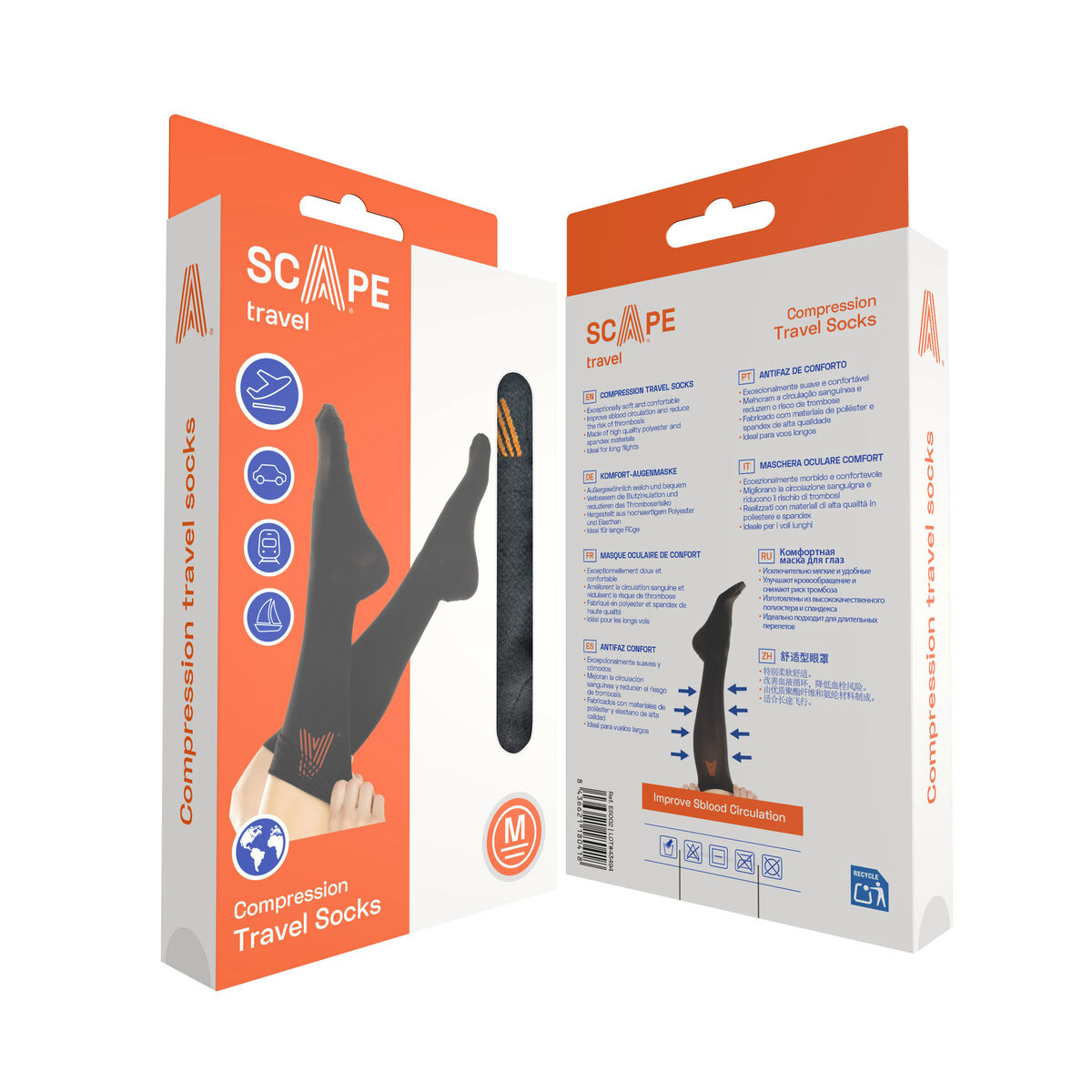 Compression Socks Scape Travel Black