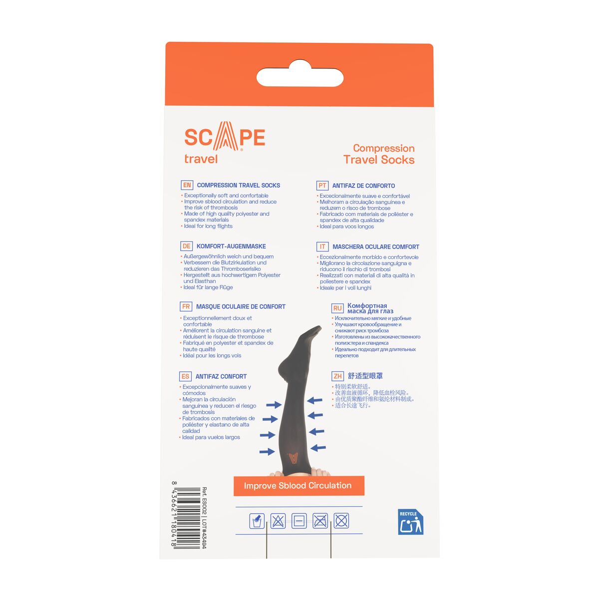 Compression Socks Scape Travel Black