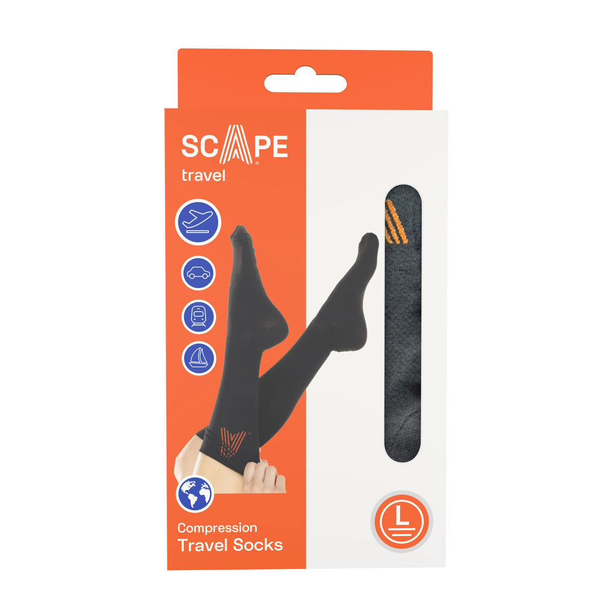 Compression Socks Scape Travel Black