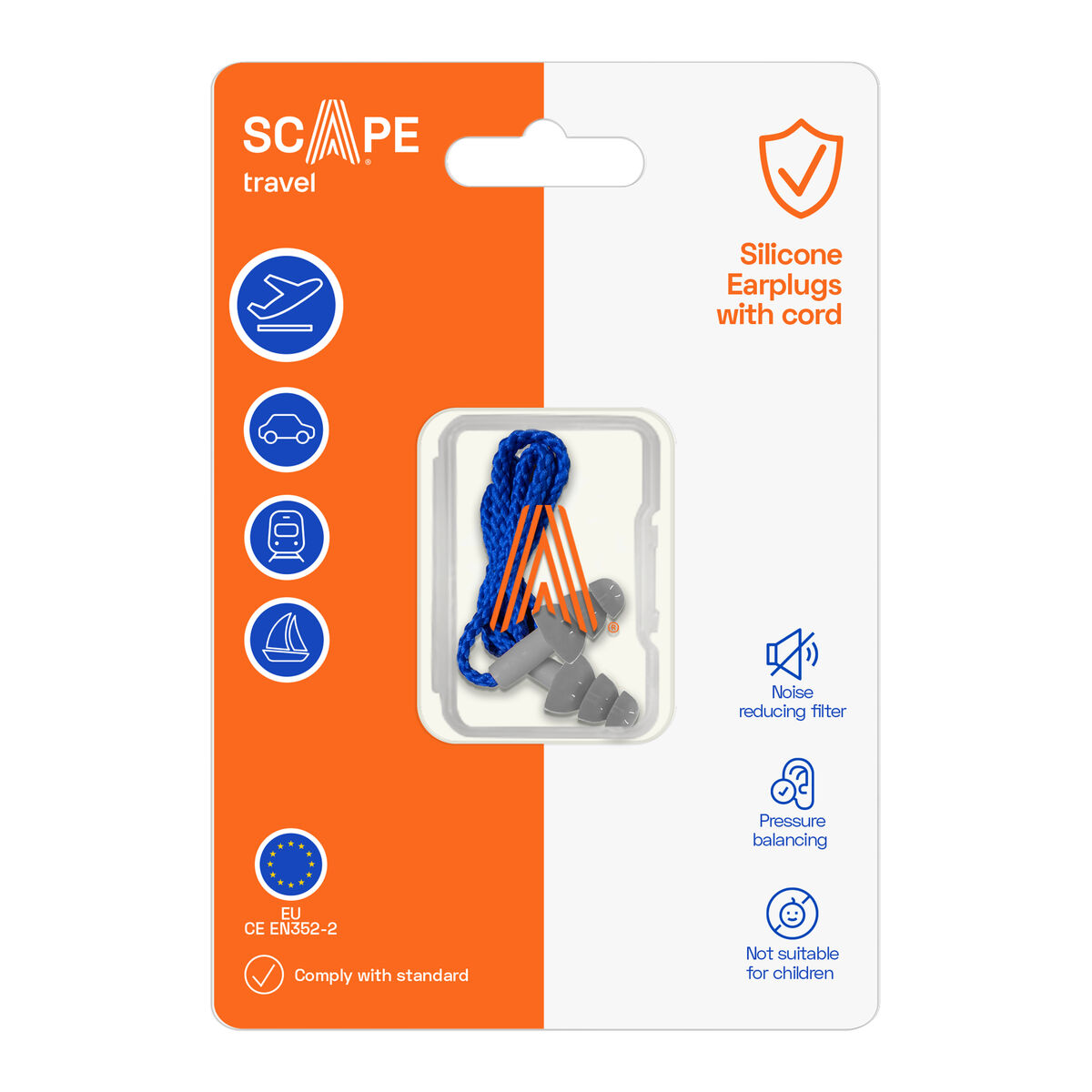 Earplugs Scape Travel SA-1-3 (WITH CORD)