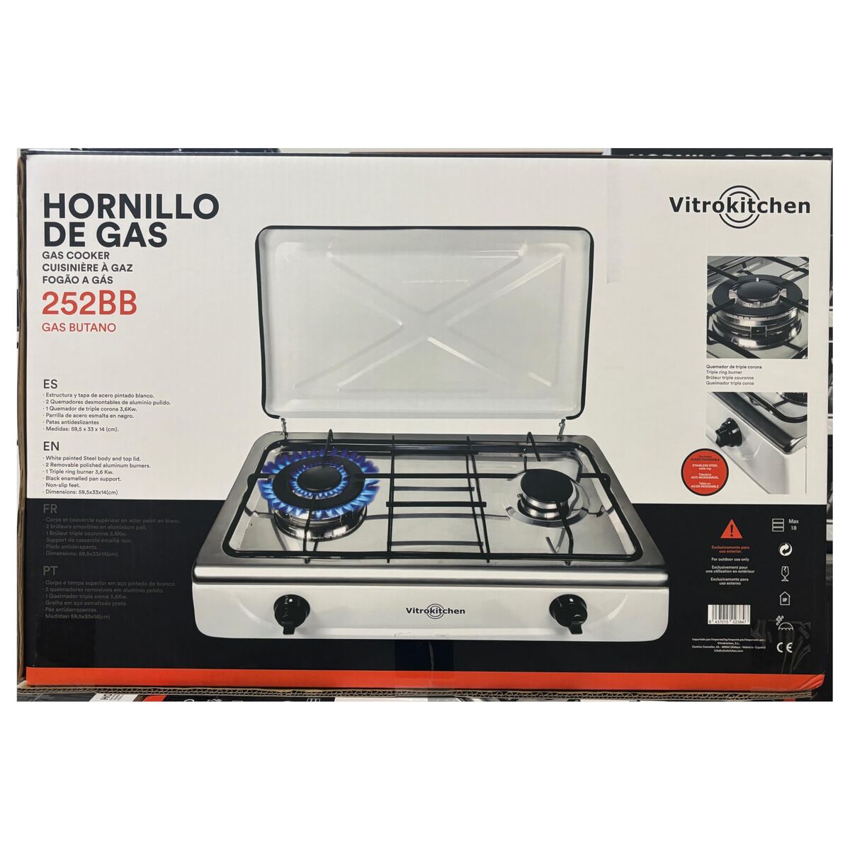 gas stove Vitrokitchen 252BB (Refurbished B)