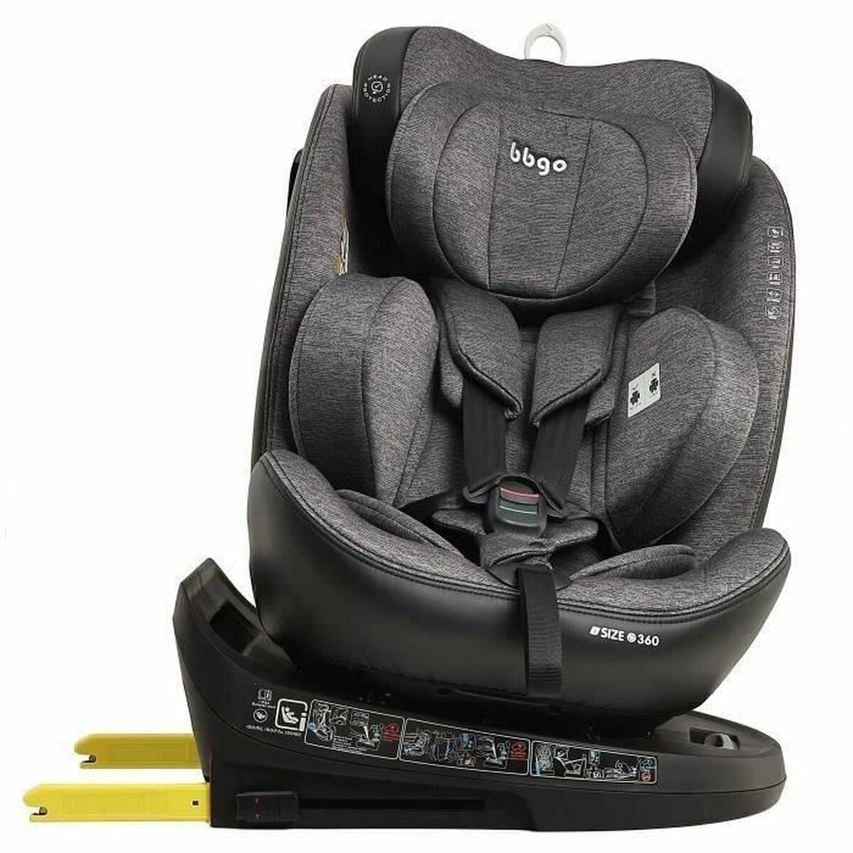Car Chair BBGO Grey 0 (de 0 a 10 kilos) 0+ (de 0 a 13 kilos) I (9 – 18 kg) II (15-25 kg) III (22 – 36 kg) Children’s ECE R129