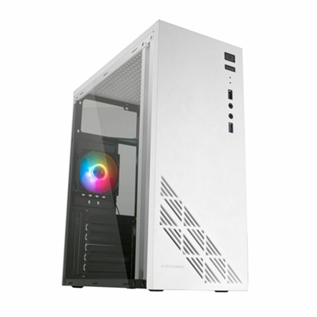 ATX Semi-tower Box Mars Gaming MC100W ATX LED RGB White ATX Semi-tower Box Mars Gaming MC100W ATX LED RGB White