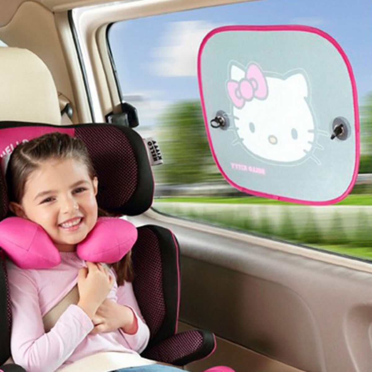 Car Shade Curtain Hello Kitty KIT3014 Children’s (44 x 36 cm)(2 pcs)