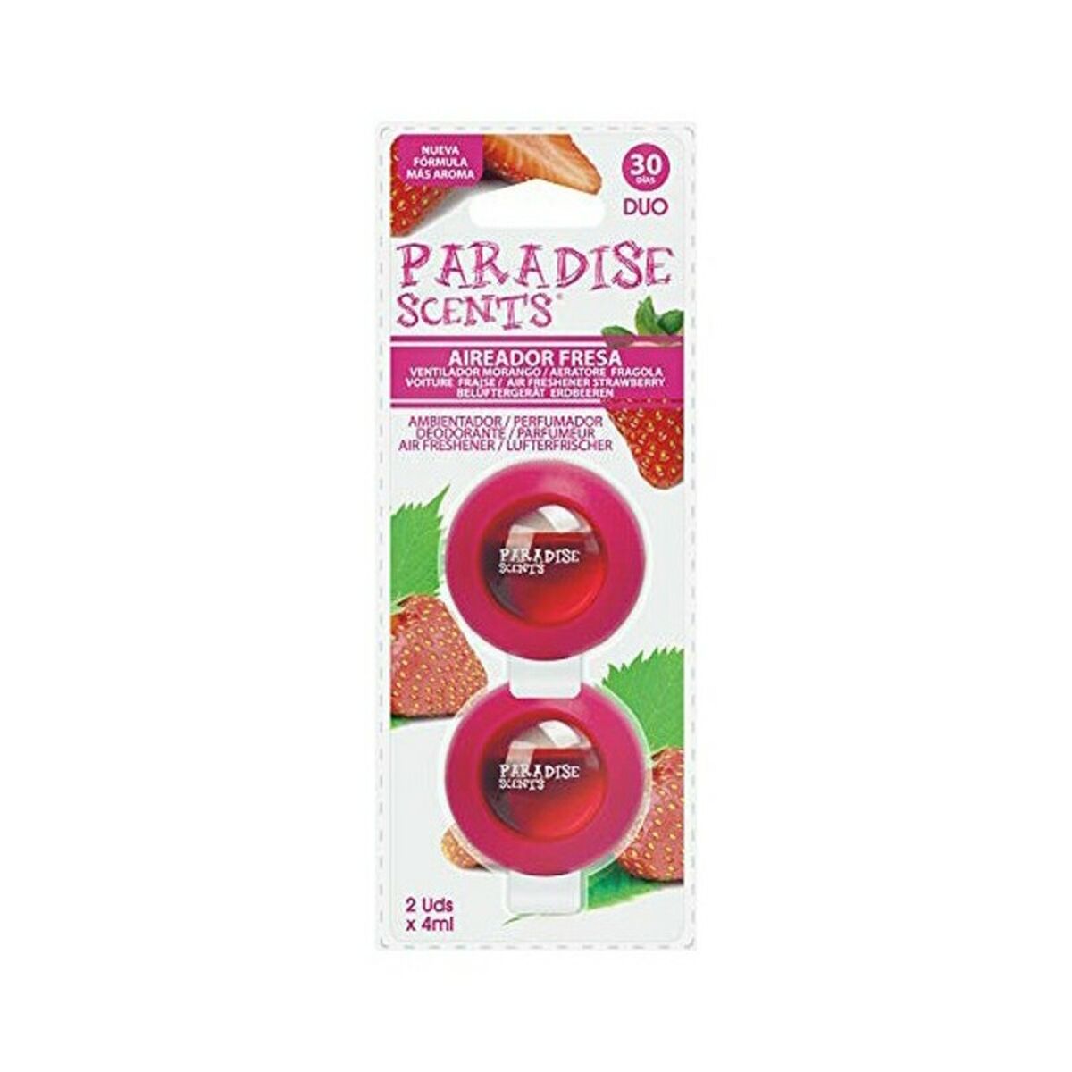 Car Air Freshener Paradise Scents Strawberry Duo (2 uds) Car Air Freshener Paradise Scents Strawberry Duo (2 uds)