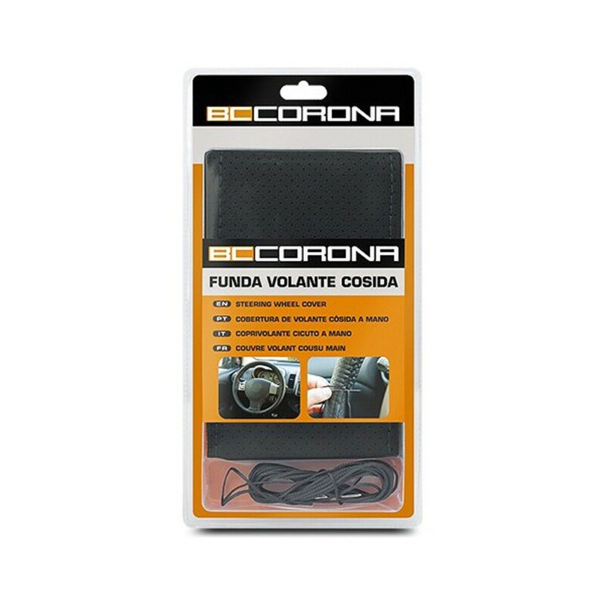 Steering Wheel Cover BC Corona INT30181 Black Steering Wheel Cover BC Corona INT30181 Black