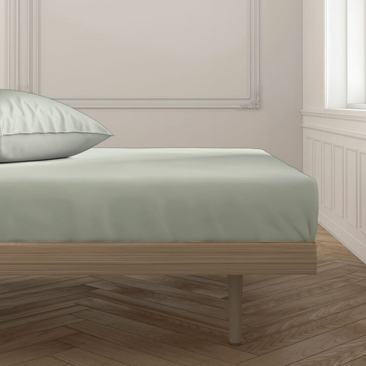 Fitted bottom sheet Happy Home Mix Colors Mint Small double