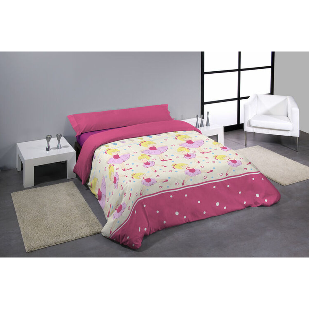 Duvet cover set Hosteline BAILA Pink Single 2 Pieces Duvet cover set Hosteline BAILA Pink Single 2 Pieces